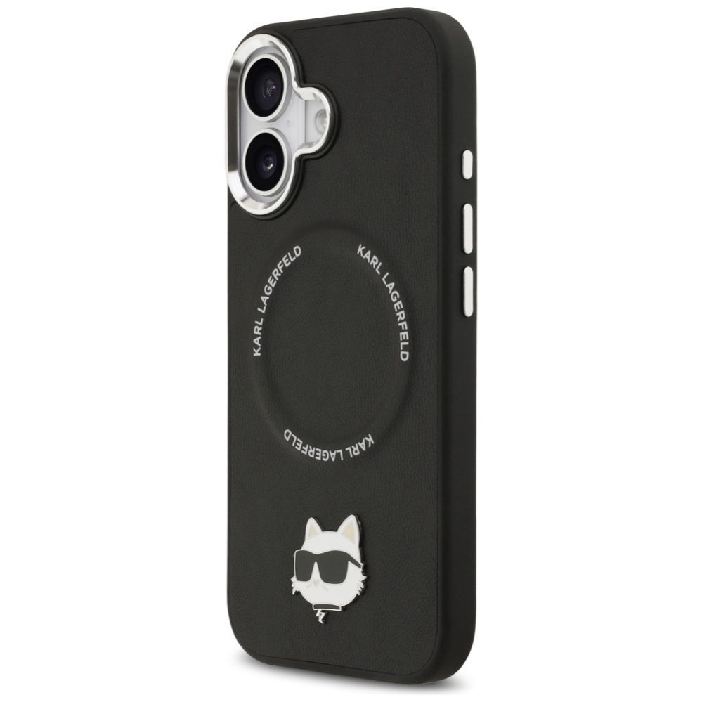 Kitos prekės Karl Lagerfeld Karl Lagerfeld Choupette Pin MagSafe Case for iPhone 17 - Black
