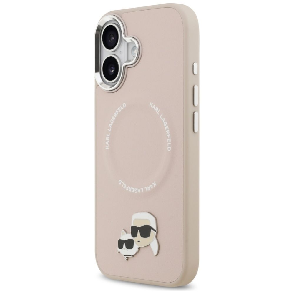 Kitos prekės Karl Lagerfeld Karl Lagerfeld Karl & Choupette Pins MagSafe Case for iPhone 17 Pink
