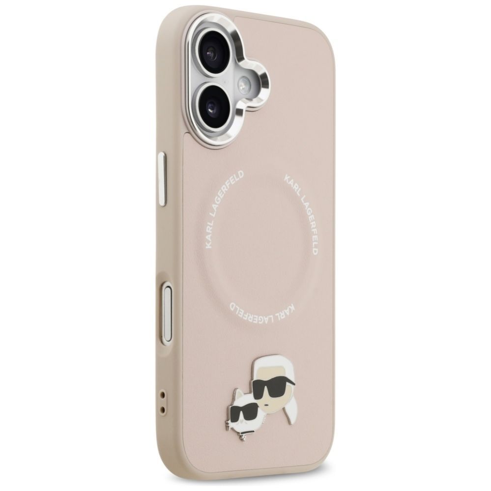 Kitos prekės Karl Lagerfeld Karl Lagerfeld Karl & Choupette Pins MagSafe Case for iPhone 17 Pink