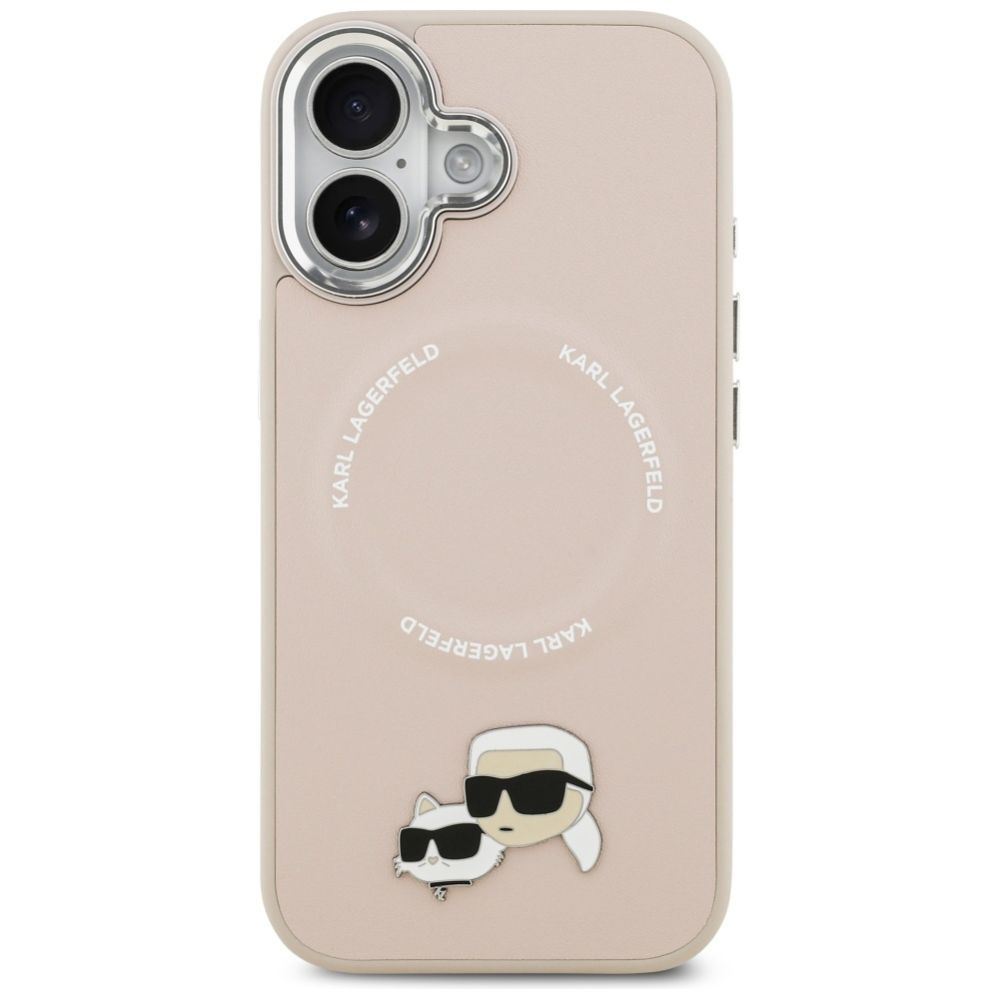 Kitos prekės Karl Lagerfeld Karl Lagerfeld Karl & Choupette Pins MagSafe Case for iPhone 17 Pink