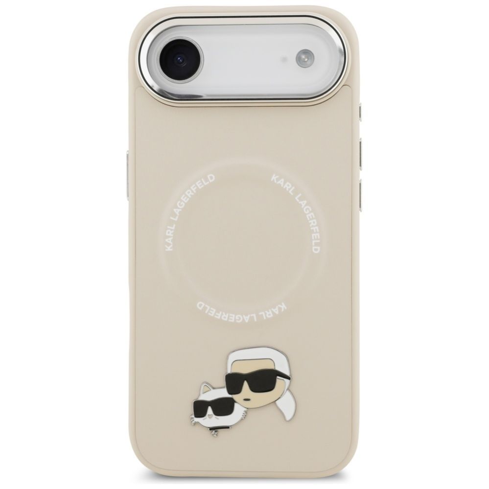 Citas preces Karl Lagerfeld Karl Lagerfeld Karl & Choupette Pins MagSafe Case for iPhone Air - Beige