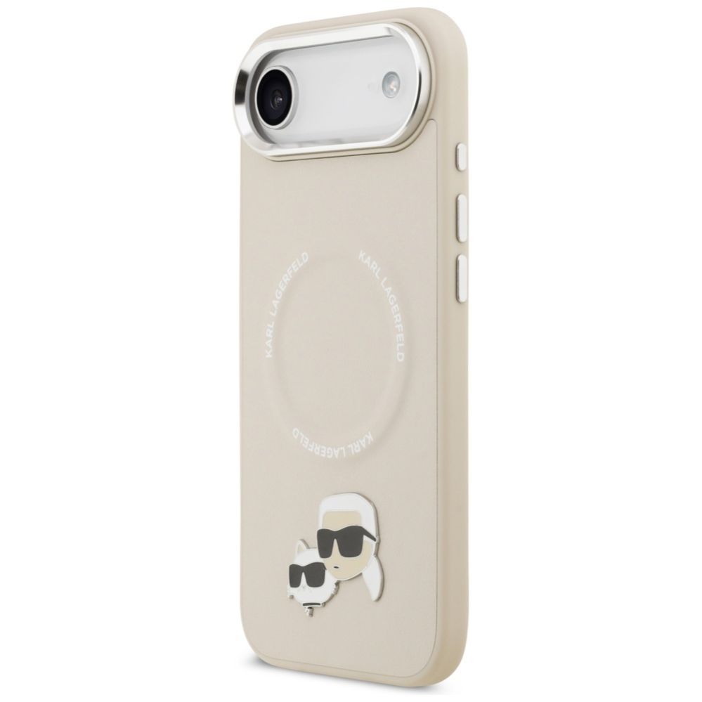 Citas preces Karl Lagerfeld Karl Lagerfeld Karl & Choupette Pins MagSafe Case for iPhone Air - Beige