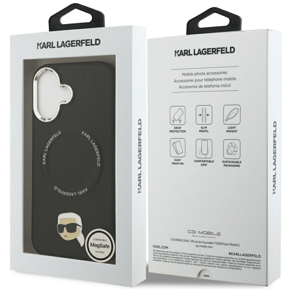 Citas preces Karl Lagerfeld Karl Lagerfeld Karl Pin MagSafe Case for iPhone 17 - Black