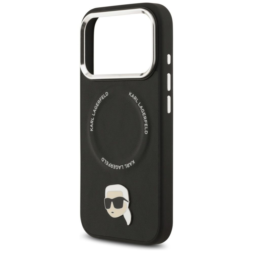 Kitos prekės Karl Lagerfeld Karl Lagerfeld Karl Pin MagSafe Case for iPhone 17 Pro - Black