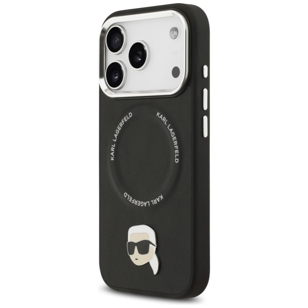 Kitos prekės Karl Lagerfeld Karl Lagerfeld Karl Pin MagSafe Case for iPhone 17 Pro - Black