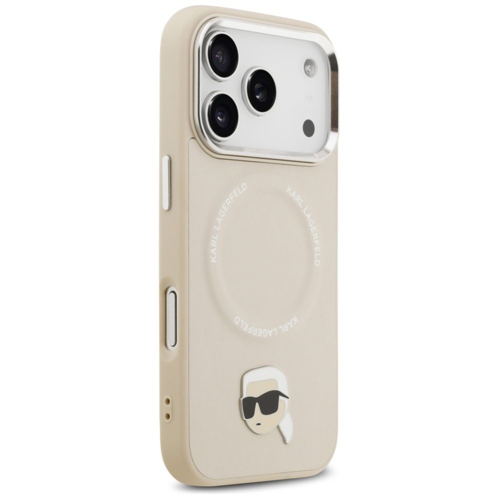 Citas preces Karl Lagerfeld Karl Lagerfeld Karl Pin MagSafe Case for iPhone 17 Pro Max - Beige