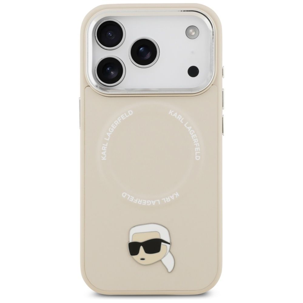 Citas preces Karl Lagerfeld Karl Lagerfeld Karl Pin MagSafe Case for iPhone 17 Pro Max - Beige