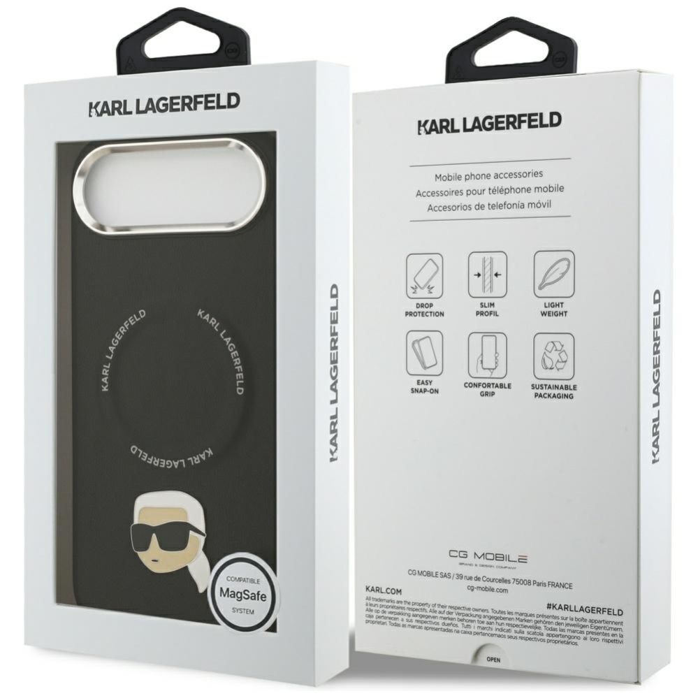 Citas preces Karl Lagerfeld Karl Lagerfeld Karl Pin MagSafe Case for iPhone Air - Black