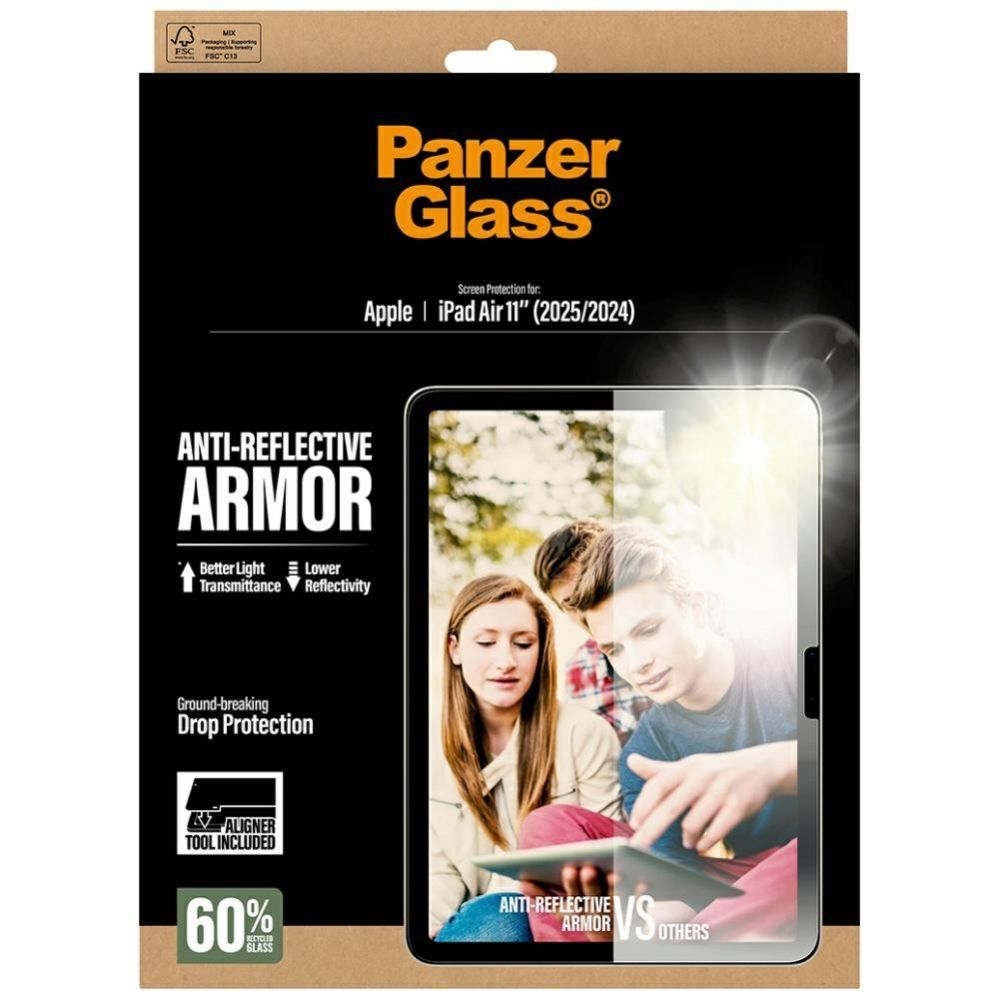 Muud kaubad Panzer Glass PanzerGlass Ultra-Wide Fit Reflective Armor Tempered Glass for iPad Air 11" 2025 (7th Gen.) / iPad Air 11" 2024 (6th Gen.)