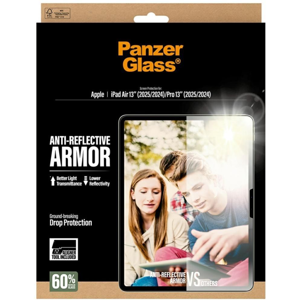 Muud kaubad Panzer Glass PanzerGlass Ultra-Wide Fit Reflective Armor Tempered Glass for iPad Air 13" 2024 / 2025 / iPad Pro 13" 2024 / 2025