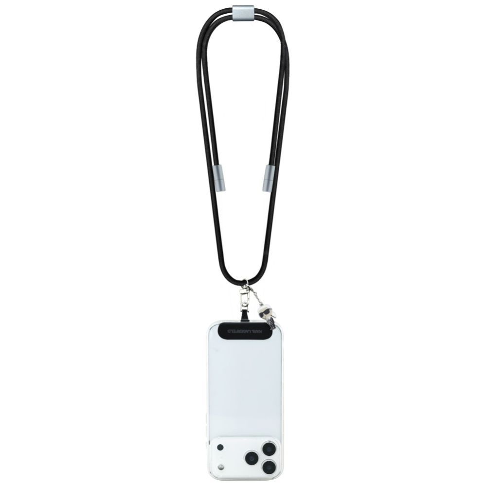 Kitos prekės Karl Lagerfeld Karl Lagerfeld CBDY Ikonik Charm USB-C Cable / USB-C Lanyard - Black