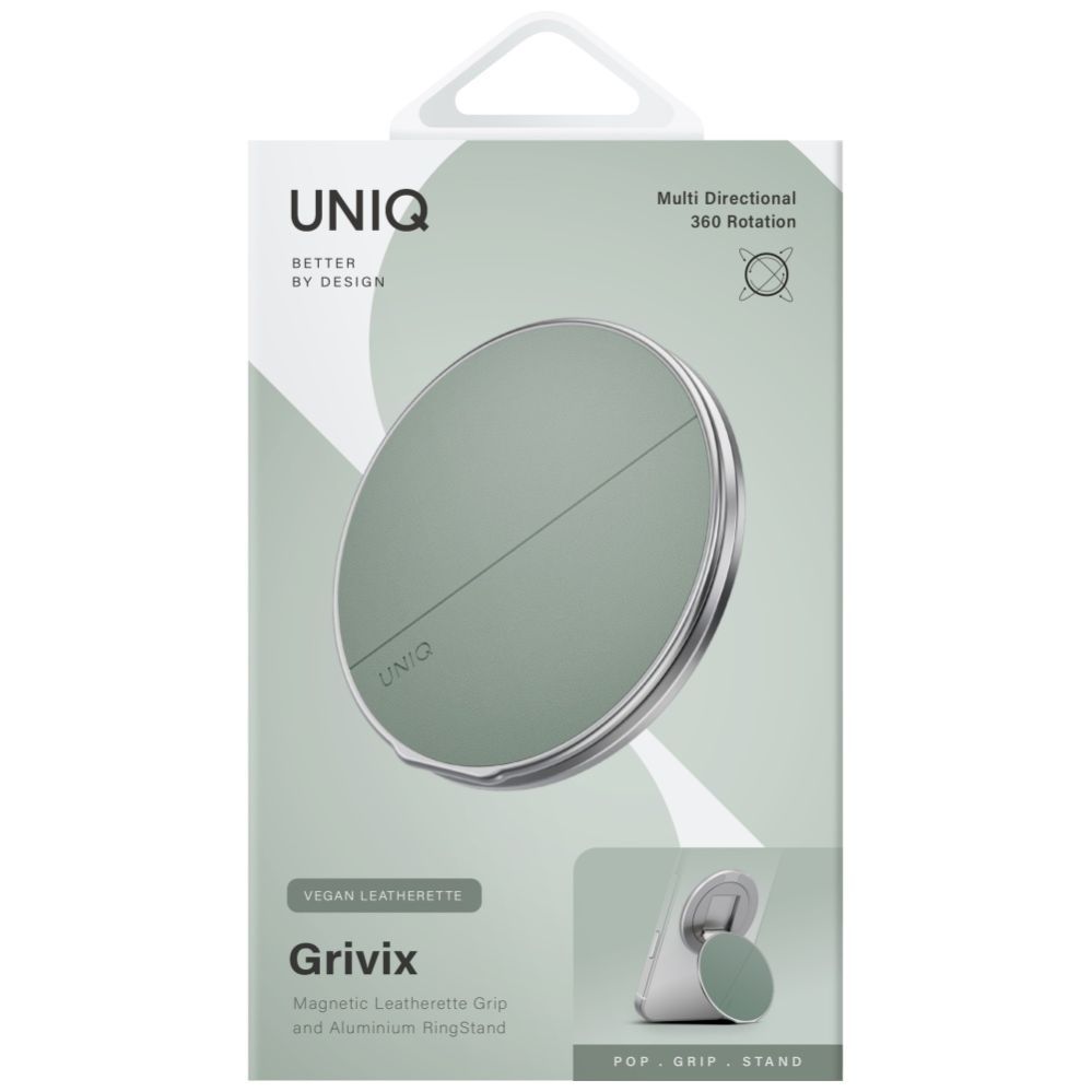 Citas preces UNIQ Uniq Grivix Classic 360 Mount&Grip Stand Magnetic Holder - Green