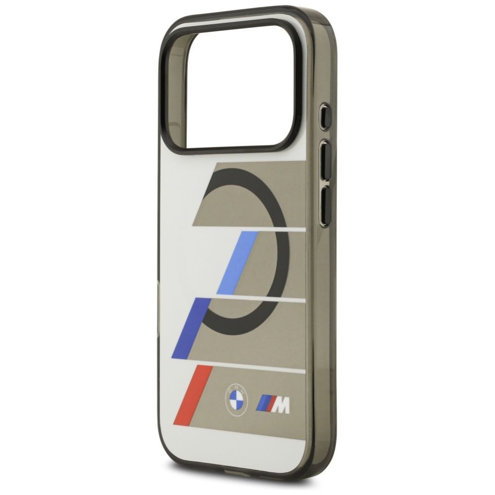 Citas preces BMW BMW M IML Metal Buttons Tricolor Lines MagSafe Case for iPhone 17 Pro - Gray