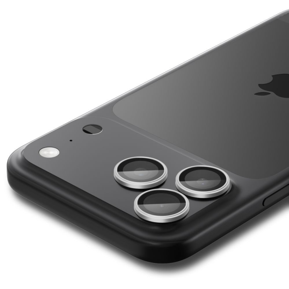 Citas preces Spigen Spigen Optik Pro GLAS.TR ”EZ FIT” Camera Cover 2-pack for iPhone 16 Pro / Max / 17 Pro / Max - Silver