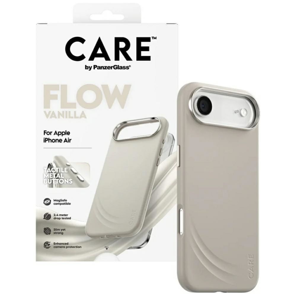 Citas preces Panzer Glass CARE by PanzerGlass FLOW MagSafe Case for iPhone Air - Beige
