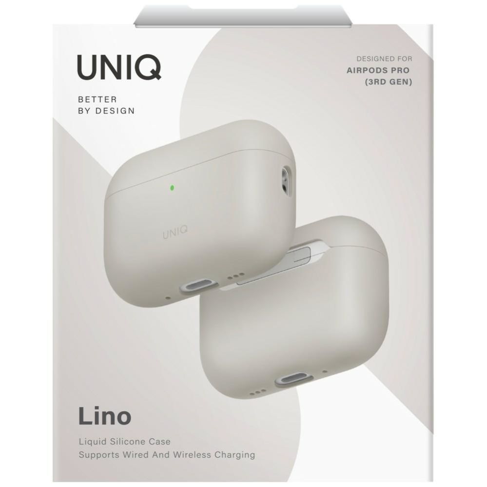 Muud kaubad UNIQ Uniq Lino Silicone Case for AirPods Pro - Beige