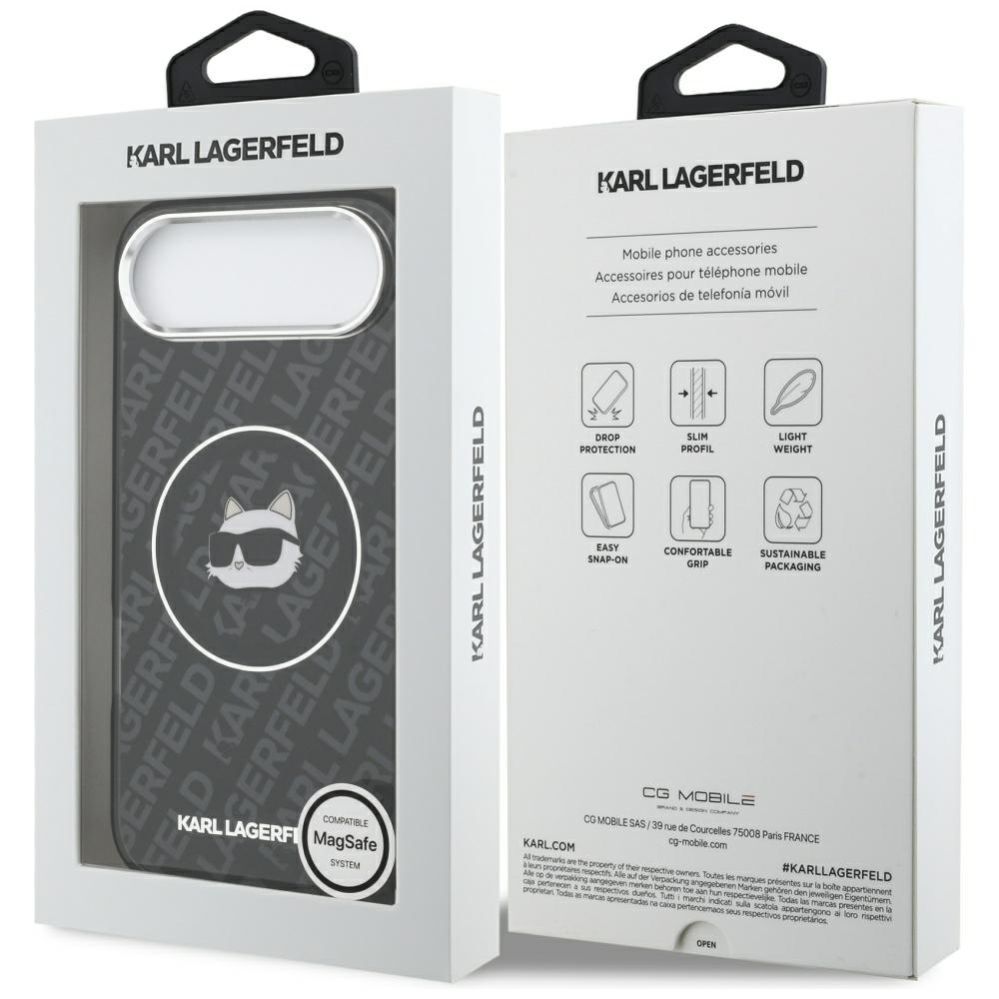 Kitos prekės Karl Lagerfeld Karl Lagerfeld IML Choupette Head Logo MagSafe iPhone Air Case - Black