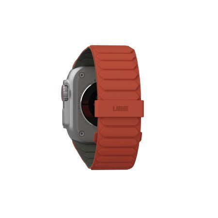 Citas preces UAG UAG Pathfinder Silicone Double-Sided Magnetic Strap for Apple Watch 42 / 44 / 45 / 46 / 49mm - Gray-Orange