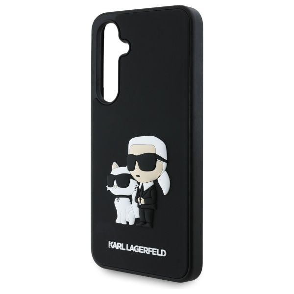 Kitos prekės Karl Lagerfeld Karl Lagerfeld 3D Rubber Karl&Choupette Case for Samsung Galaxy S24 FE - Black