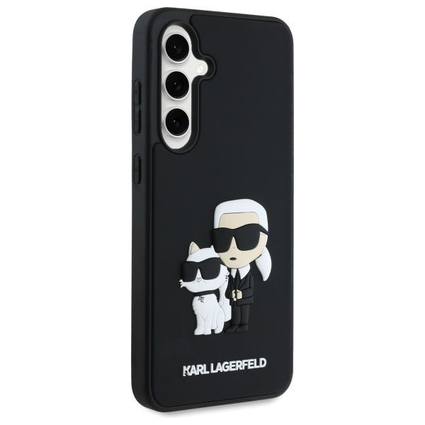 Kitos prekės Karl Lagerfeld Karl Lagerfeld 3D Rubber Karl&Choupette Case for Samsung Galaxy S24 FE - Black