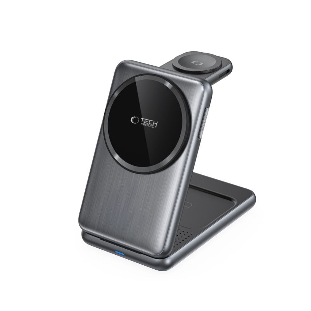 Other goods Tech-Protect QI15W-A42 3in1 Inductive Charger with MagSafe for Apple Devices - Gray