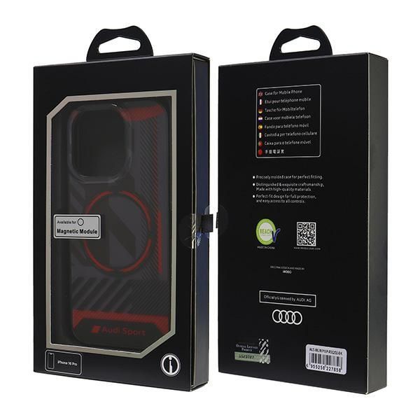 Citas preces Audi Audi IML Sport MagSafe iPhone 16 Pro 6.3" black/black hardcase AUS-IMLMIP16P-RSQ/D2-BK