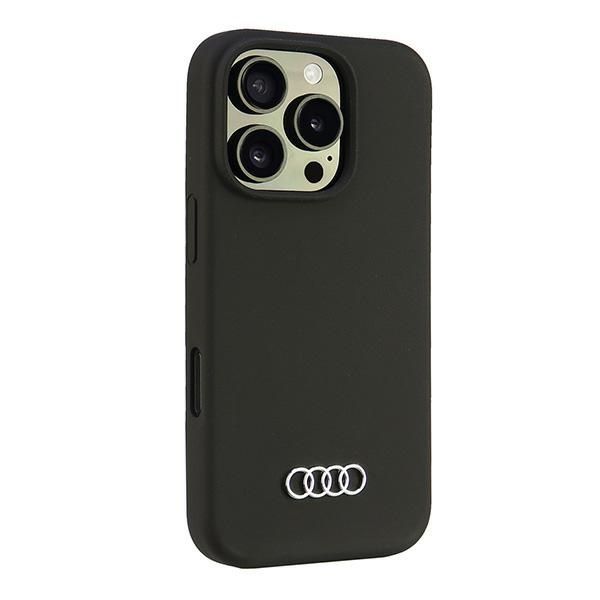 Citas preces Audi Audi Silicone Case iPhone 16 Pro 6.3" black/black hardcase AU-LSRIP16P-Q3/D1-BK