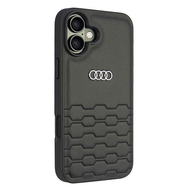 Citas preces Audi Audi Synthetic Leather iPhone 16 Plus 6.7" black/black hardcase AU-TPUPCIP16M-GT/D2-BK