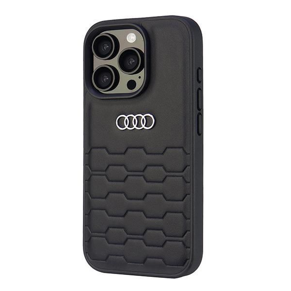 Citas preces Audi Audi Synthetic Leather iPhone 16 Pro 6.3" black/black hardcase AU-TPUPCIP16P-GT/D2-BK