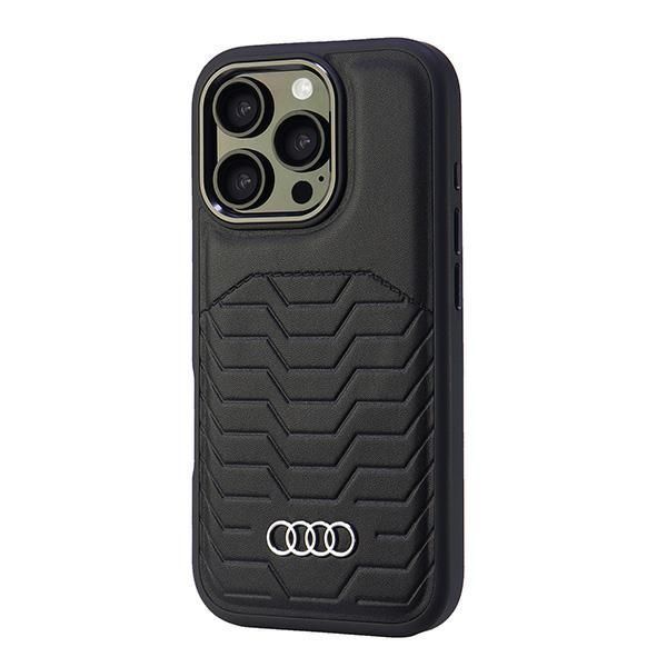 Muud kaubad Audi Audi Synthetic Leather MagSafe iPhone 16 Pro 6.3" black/black hardcase AU-TPUPCMIP16P-GT/D3-BK