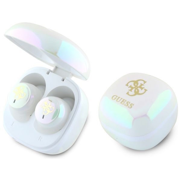 Muud kaubad Guess Guess Bluetooth headphones GUTWSJ144ESH TWS + docking station white/white Iridescent 4G Printed Logo