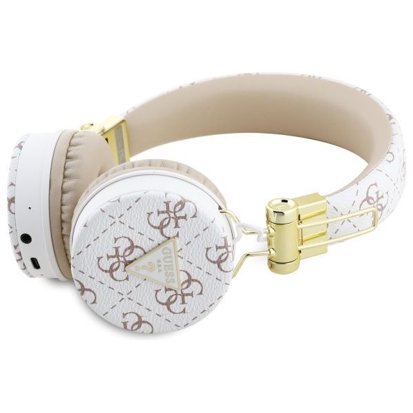 Citas preces Guess Guess Bluetooth ENC GUBH70E4PTMH on-ear headphones white 4G Triangle Round Shape
