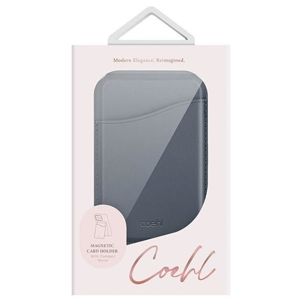 Citas preces UNIQ Uniq Coehl Esme Magnetic Wallet with Mirror and Stand Dark Blue/Sapphire Blue