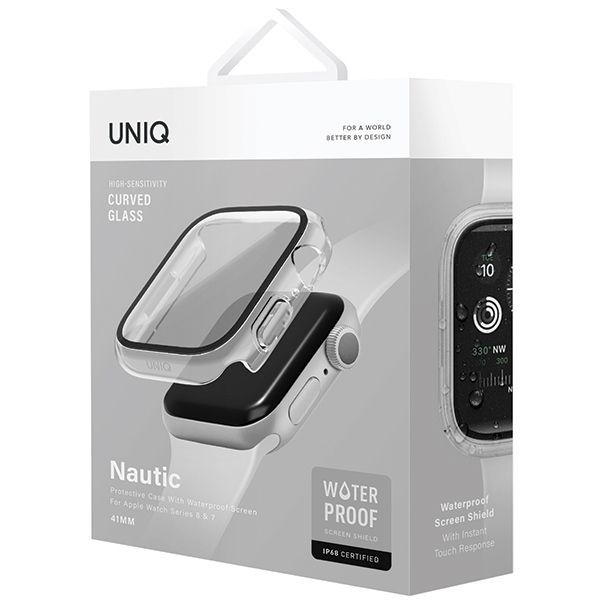 Muud kaubad UNIQ Uniq Nautic Apple Watch Series 7/8/9 41mm Case Transparent/Dove Clear