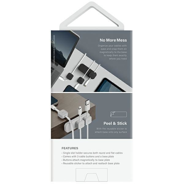 Muud kaubad UNIQ Uniq Pod Mag magnetic cable organizer + base dark gray/charcoal dark gray