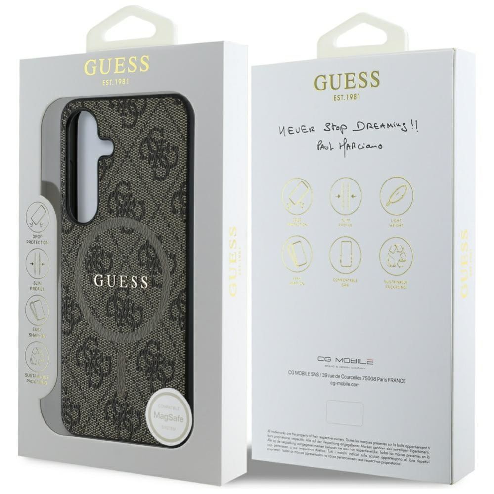 Other goods Guess Guess Leather 4G Colored Ring Classic Logo MagSafe Samsung Galaxy S25 Plus case brown