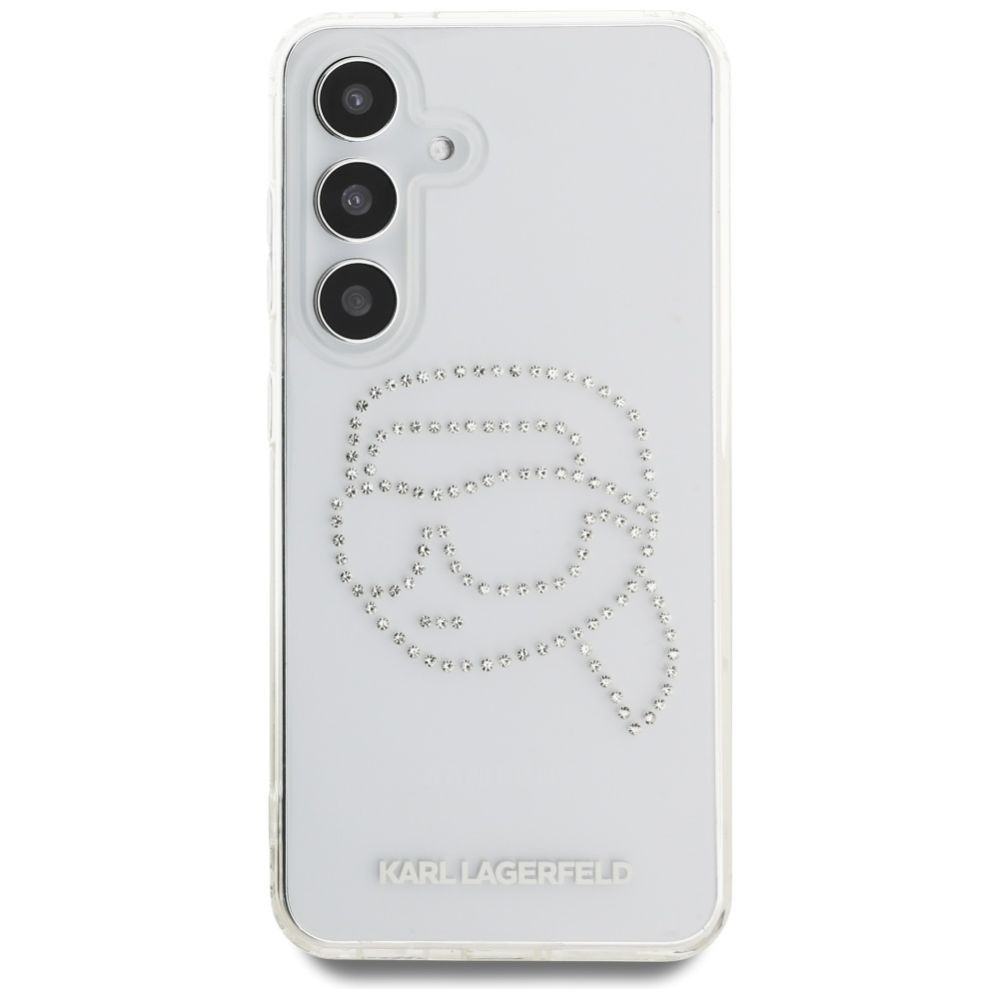 Kitos prekės Karl Lagerfeld Case Karl Lagerfeld Rhinestones Karl Head Logo Samsung Galaxy S25 transparent