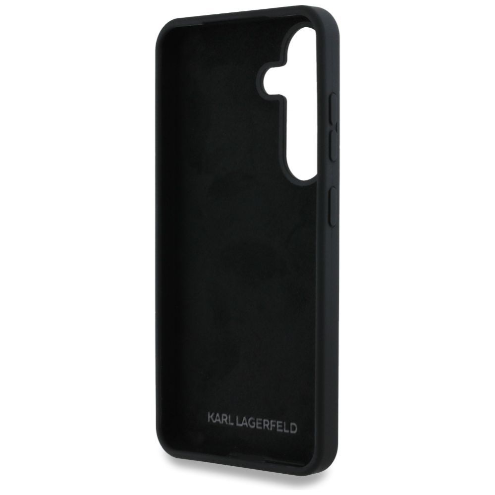 Kitos prekės Karl Lagerfeld Case Karl Lagerfeld Silicone Metal Signature Logo Samsung Galaxy S25 black