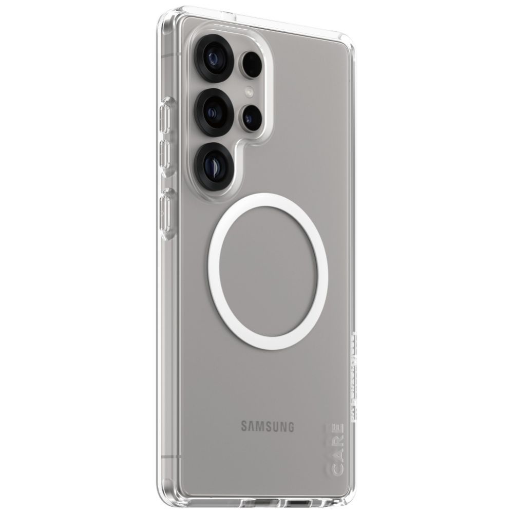 Citas preces Panzer Glass CARE by PanzerGlass Flagship Urban Combat White QI Case for Samsung Galaxy S25 Ultra - Transparent