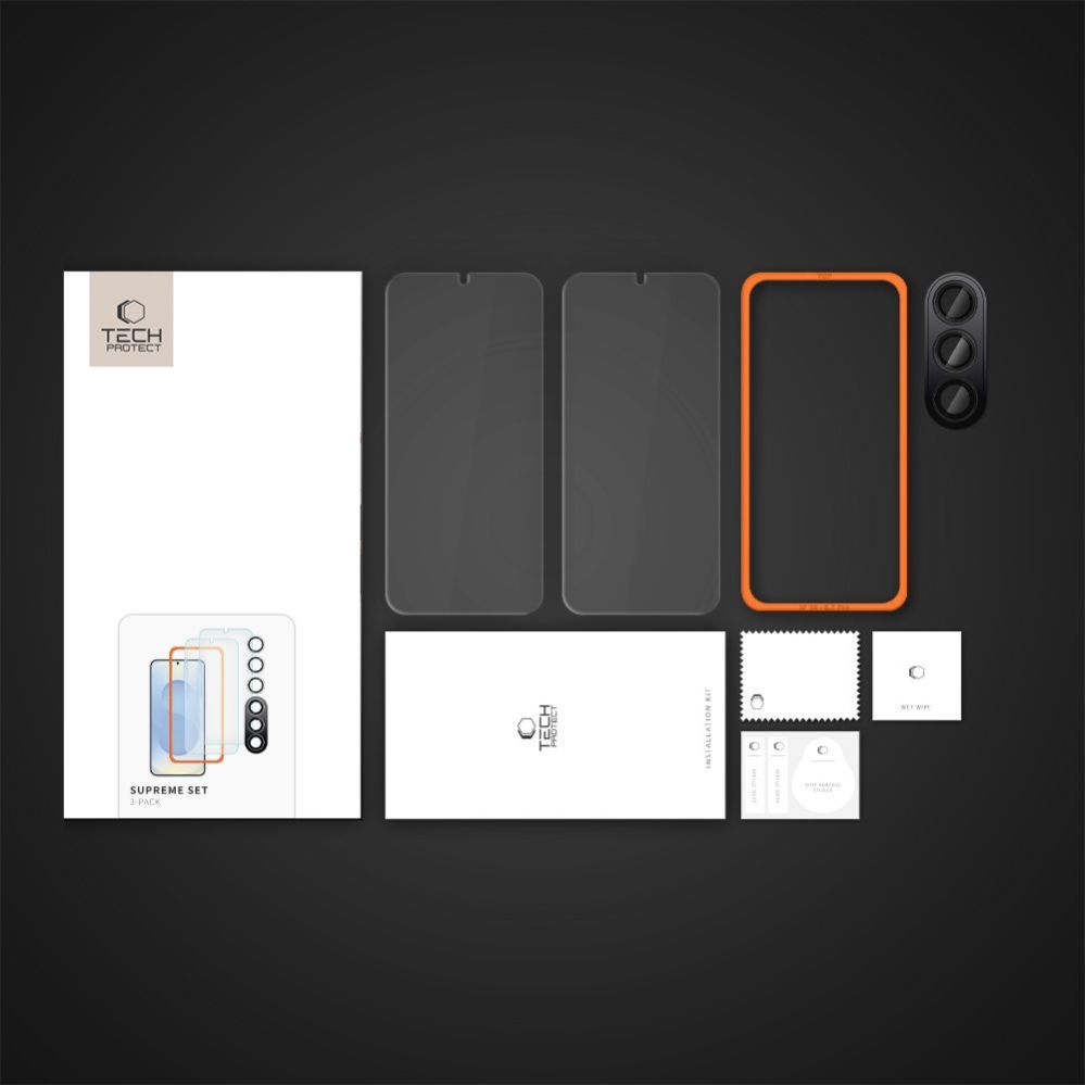 Other goods Tech-Protect Tech-Protect Supreme Set for Samsung Galaxy S25+ 2x tempered glass for display / tempered glass for camera - transparent