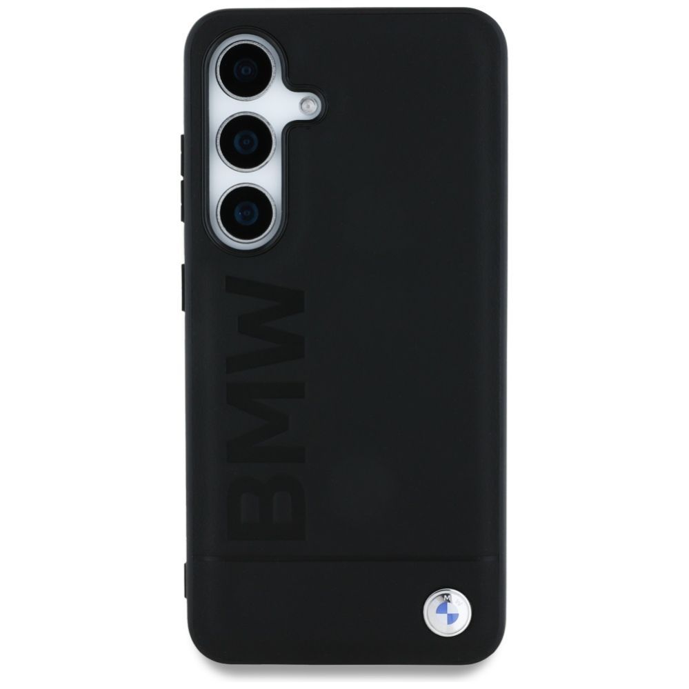 Citas preces BMW BMW Leather Big Wordmark Case for Samsung Galaxy S25 - Black