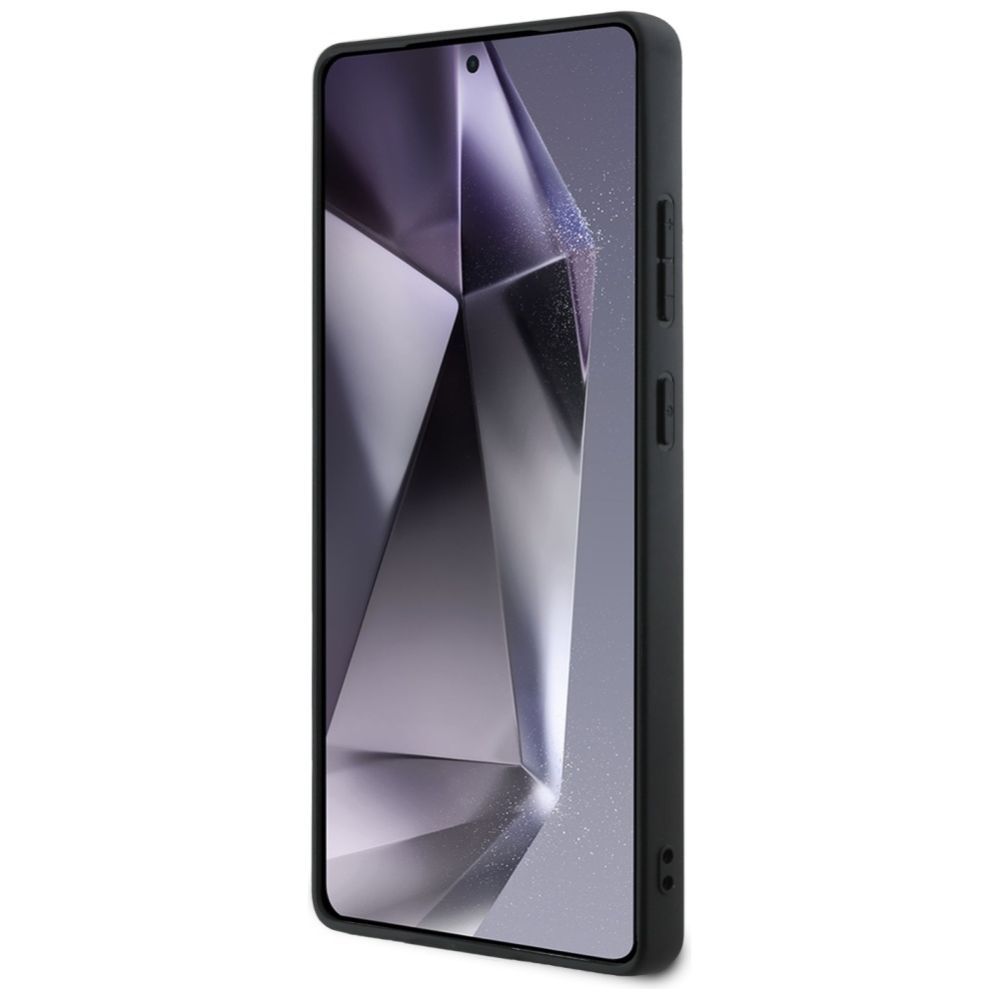 Citas preces Guess Guess Leather 4G Flowers Print Metal Classic Logo MagSafe Case for Samsung Galaxy S25 Ultra - Black