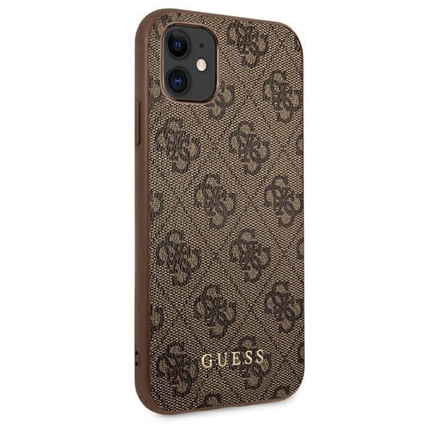 Muud kaubad Guess Guess 4G Metal Gold Logo Case for iPhone 11 / Xr 6.1" - Brown