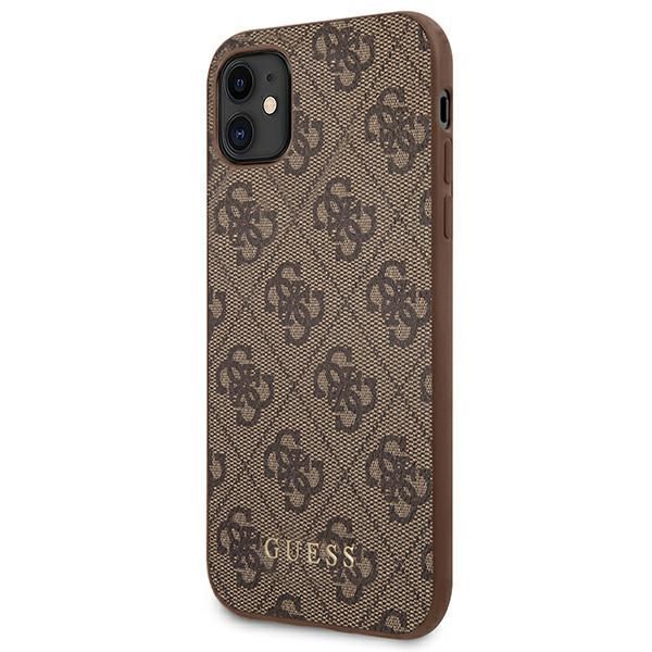 Muud kaubad Guess Guess 4G Metal Gold Logo Case for iPhone 11 / Xr 6.1" - Brown