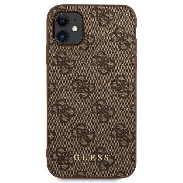 Muud kaubad Guess Guess 4G Metal Gold Logo Case for iPhone 11 / Xr 6.1" - Brown