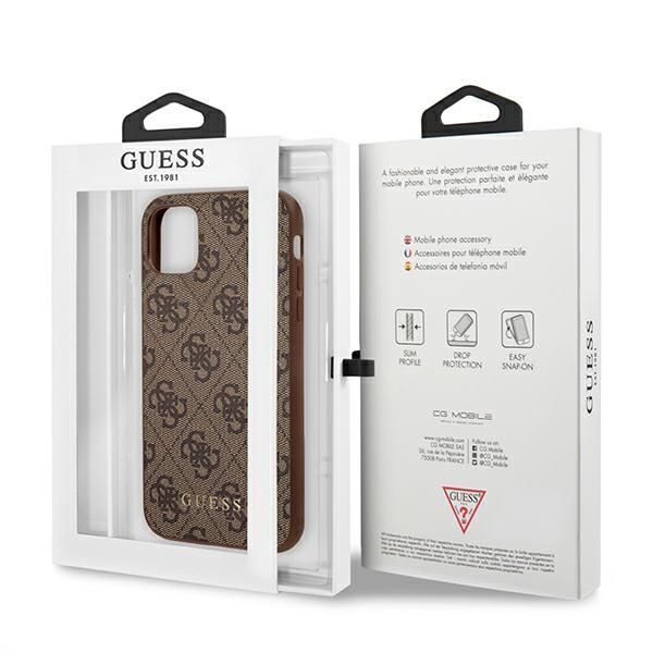 Muud kaubad Guess Guess 4G Metal Gold Logo Case for iPhone 11 / Xr 6.1" - Brown