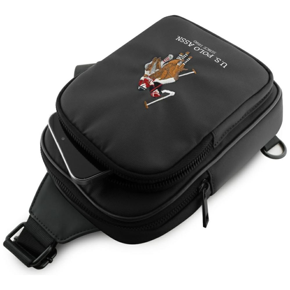 Citas preces U.S. Polo PU US Polo Petit Pique Crossbody Phone Bag Black