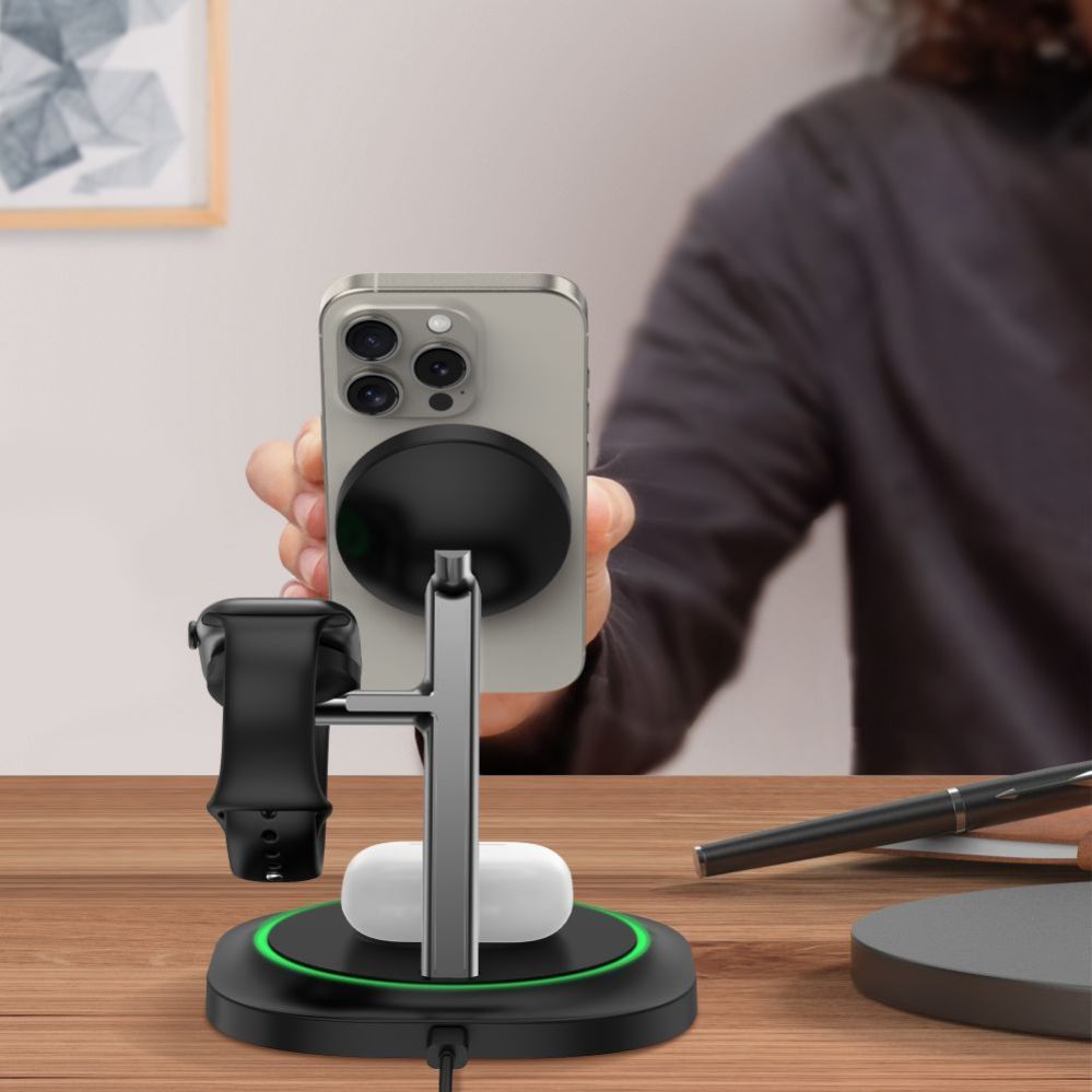 Other goods Tech-Protect Tech-Protect QI15W-A46 3in1 Magnetic MagSafe Inductive Charger - Black