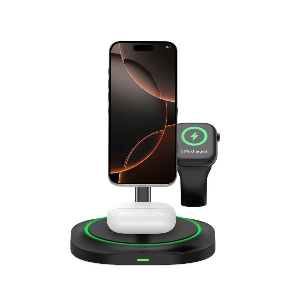 Other goods Tech-Protect Tech-Protect QI15W-A46 3in1 Magnetic MagSafe Inductive Charger - Black