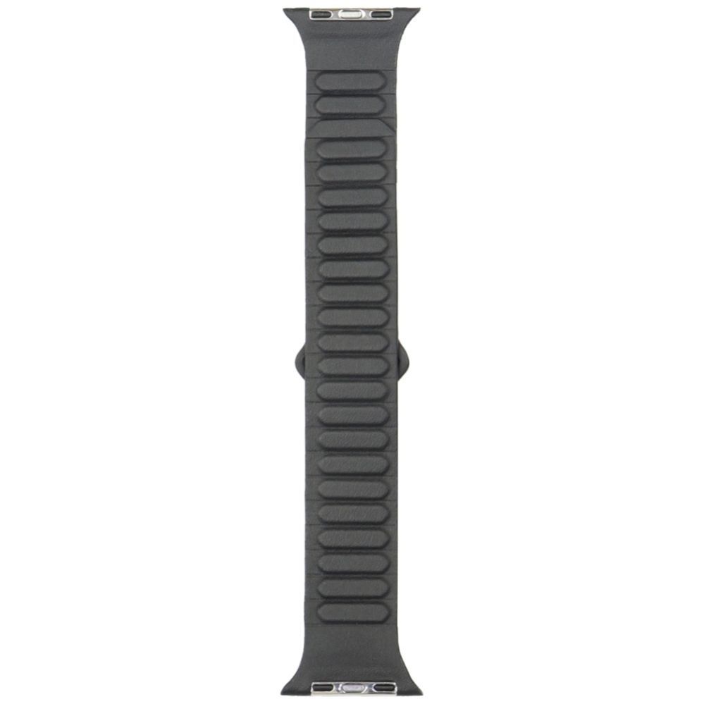 Citas preces Audi Audi Logo Synthetic Leather Magnetic Ring Strap for Apple Watch 44/45/46/49 mm - Black